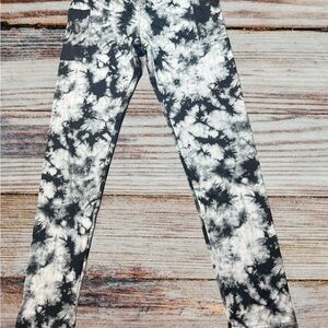 Black and White Tie-Dye Pants
